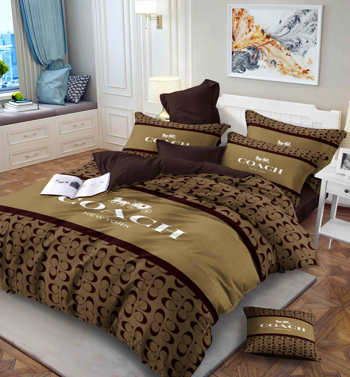 Espresso Heritage Bedding Set - dark brown rich heritage pattern - source file Anara-Lifestyle-Product-03.jpg