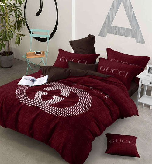 Burgundy Royal Bedding Set - burgundy regal statement motif - source file Anara-Lifestyle-Product-11.jpg