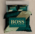 Emerald Herringbone Bedding Set - emerald and cream refined herringbone pattern - source file Anara-Lifestyle-Product-23.jpg