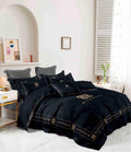 Midnight Gold Bedding Set - midnight blue and gold elegant gold-line detailing - source file Anara-Lifestyle-Product-25.jpg