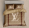 Taupe Emblem Bedding Set - taupe brown tonal emblem styling - source file Anara-Lifestyle-Product-30.jpg