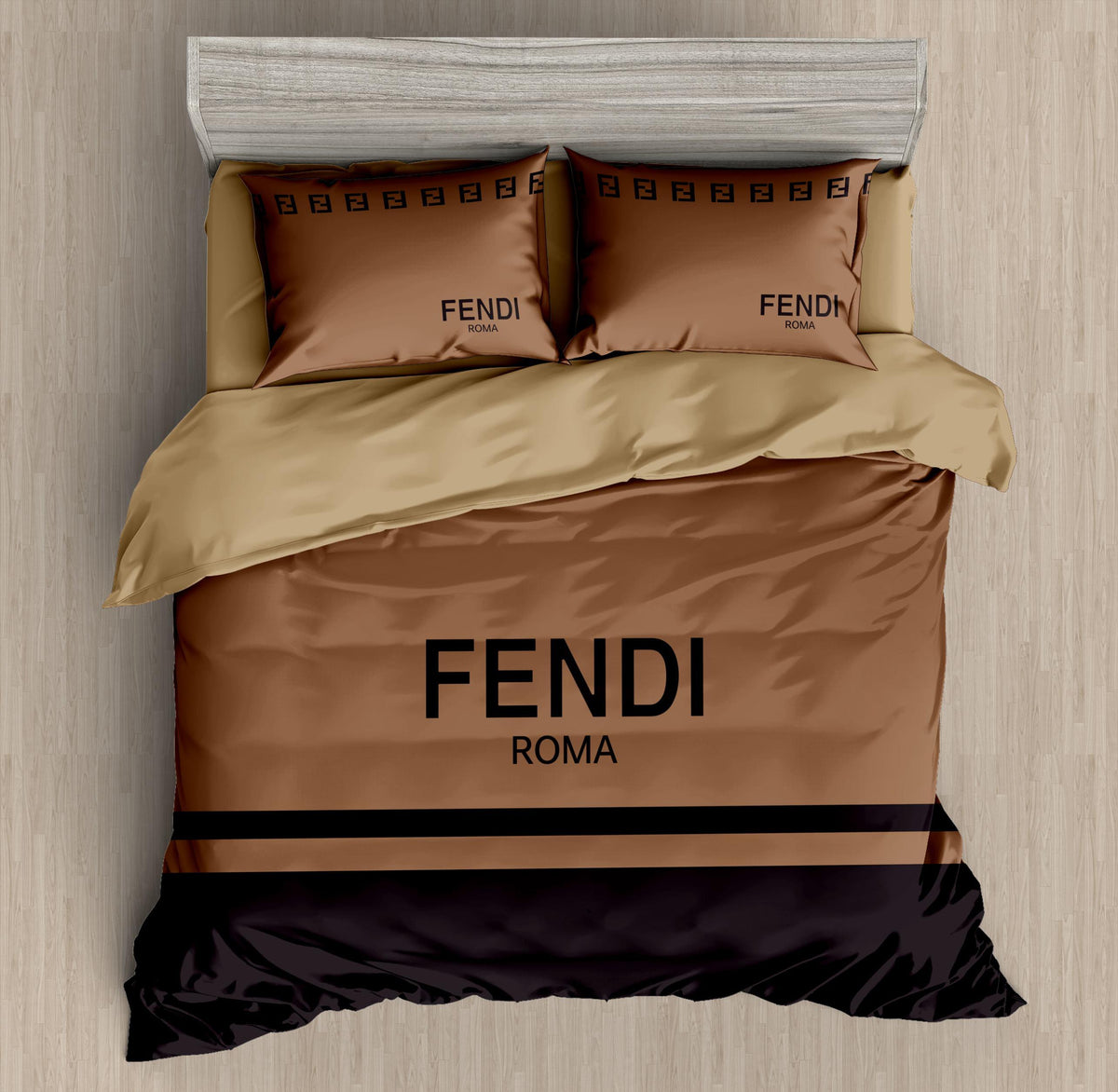 Sand Noir Border Bedding Set - sand and black strong contrast border - source file Anara-Lifestyle-Product-40.jpg