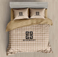 Beige Monogram Bedding Set - beige and brown all-over monogram pattern - source file Anara-Lifestyle-Product-42.jpg