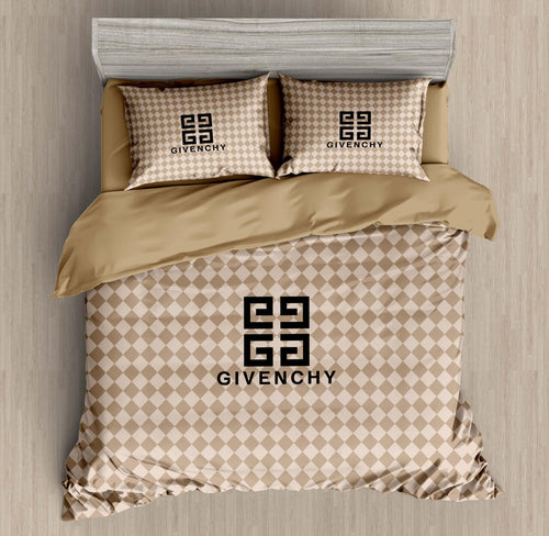 Beige Monogram Bedding Set - beige and brown all-over monogram pattern - source file Anara-Lifestyle-Product-42.jpg