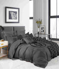 Charcoal Spiral Bedding Set - charcoal grey modern circular line pattern - source file Anara-Lifestyle-Product-48.jpg